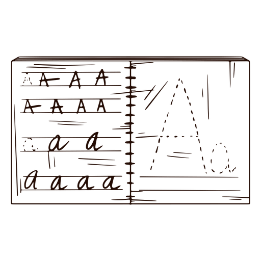 Letters notebook hand drawn PNG Design