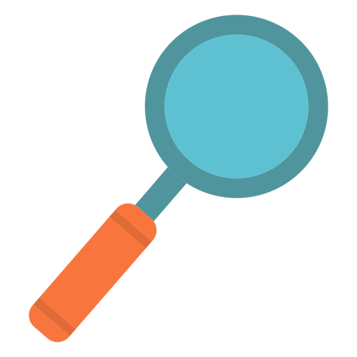 Magnifying glass flat icon color PNG Design