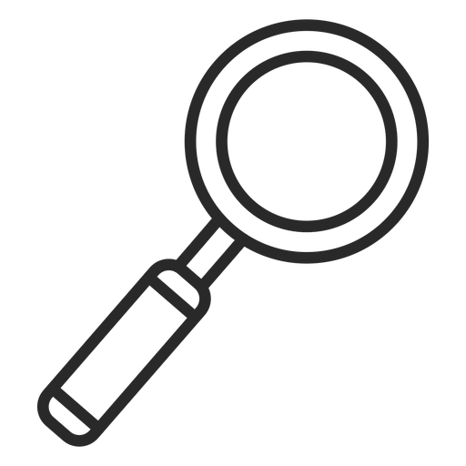 Magnifying glass stroke icon design