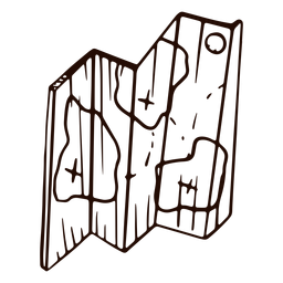 Map hand drawn PNG Design