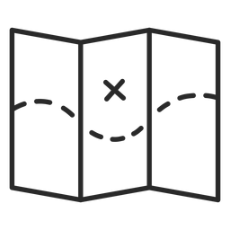 Ícone de traço do mapa Desenho PNG