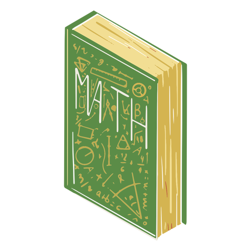 Ilustración de libro de matemáticas Diseño PNG