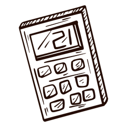 Calculadora matemática desenhada à mão Desenho PNG
