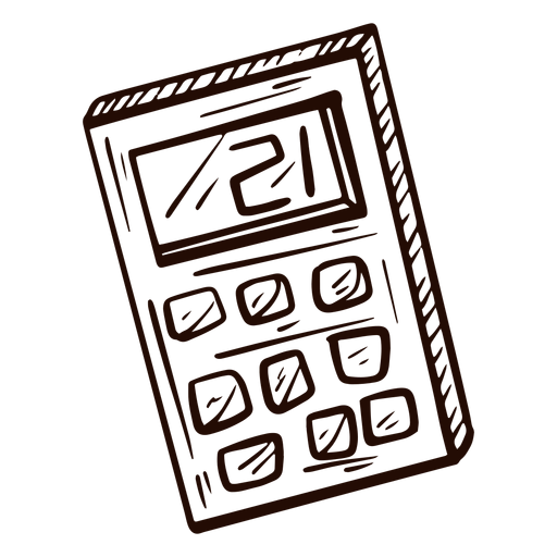 Math calculator hand drawn PNG Design