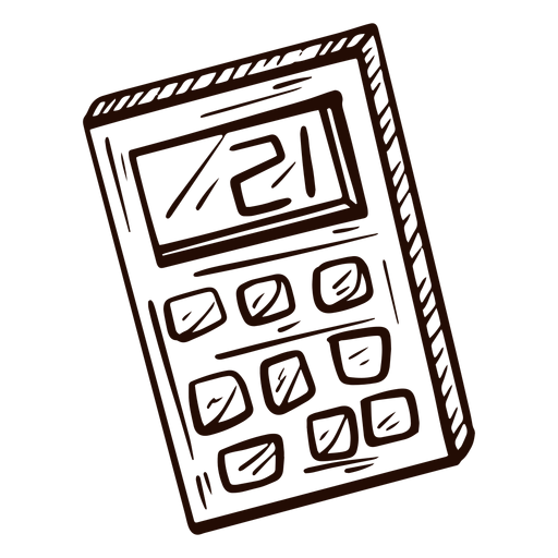 Mathe-Rechner handgezeichnet PNG-Design