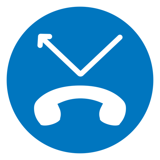 Missed call blue icon PNG Design