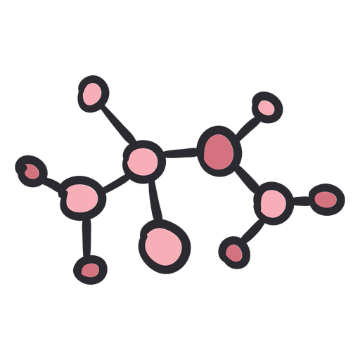 Molecules stroke color PNG Design
