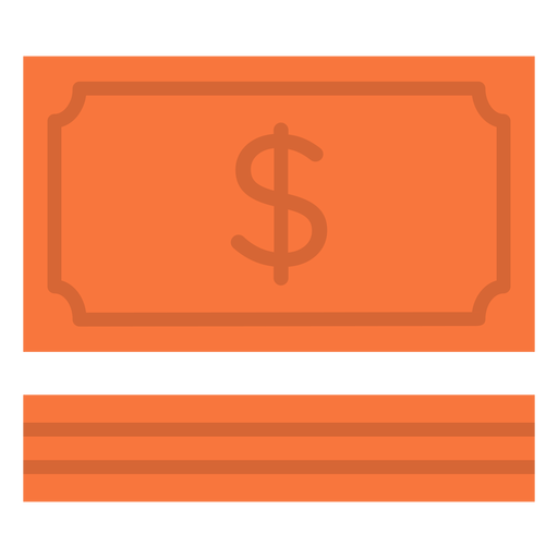 Ícone plano de conta de dinheiro Desenho PNG