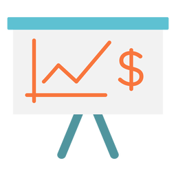 Money chart flat icon PNG Design