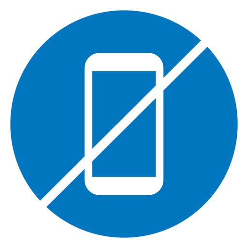 Kein blaues Handy-Symbol PNG-Design