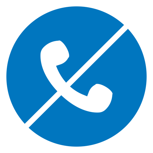 Kein blaues Telefonsymbol PNG-Design