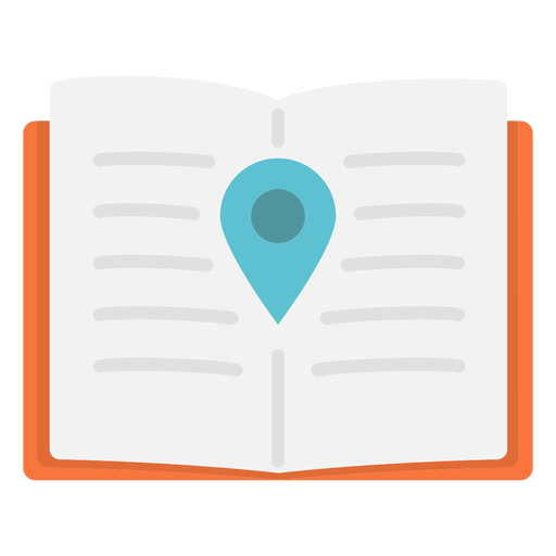 Notebook location flat icon