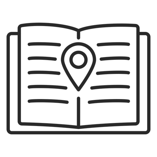 Notebook location stroke icon PNG Design