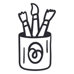 Painting brushes stroke PNG Design