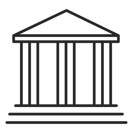 Pantheon-Strichsymbol PNG-Design