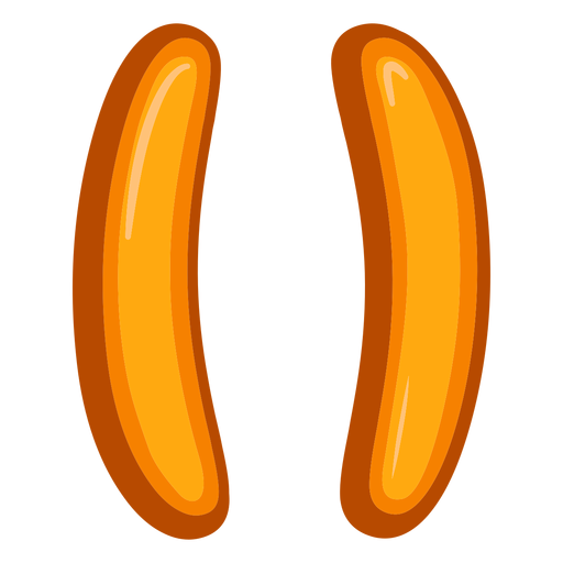 Parentheses punctuation glossy PNG Design