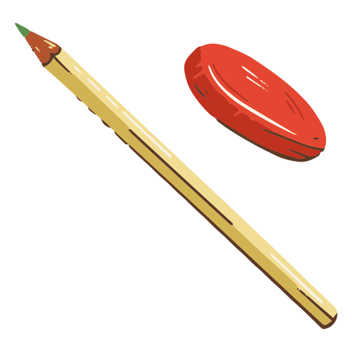 Pencil rubber school illustration PNG Design