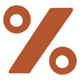 Percentage symbol flat PNG Design