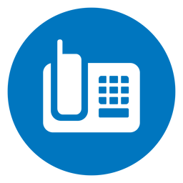 Icono de teléfono azul Diseño PNG