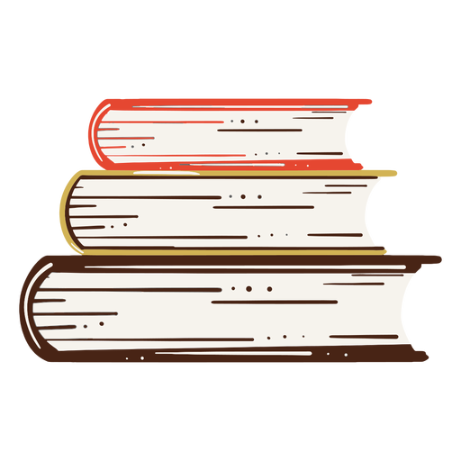 Pile school books illustration PNG Design