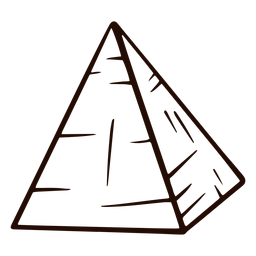 Pyramid shape hand drawn PNG Design