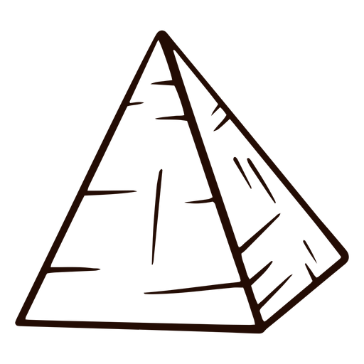 Pyramid shape hand drawn - Transparent PNG & SVG vector file