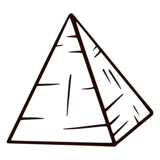 Pyramid shape hand drawn