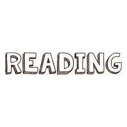 Reading school lettering PNG Design