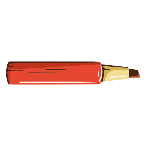 Ilustração escolar com marcador vermelho Desenho PNG