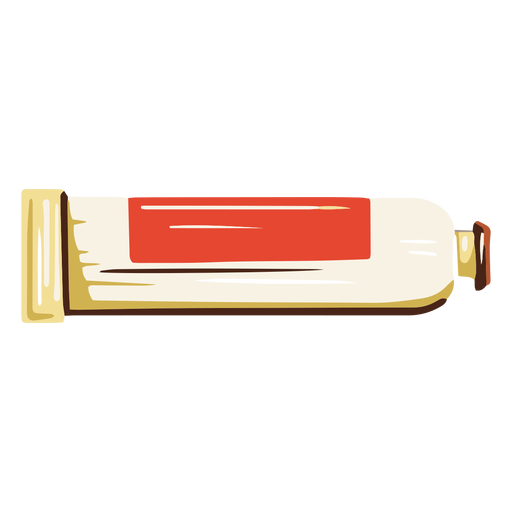 Red paint tube illustration