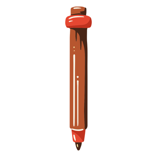 Red pen school illustration PNG Design