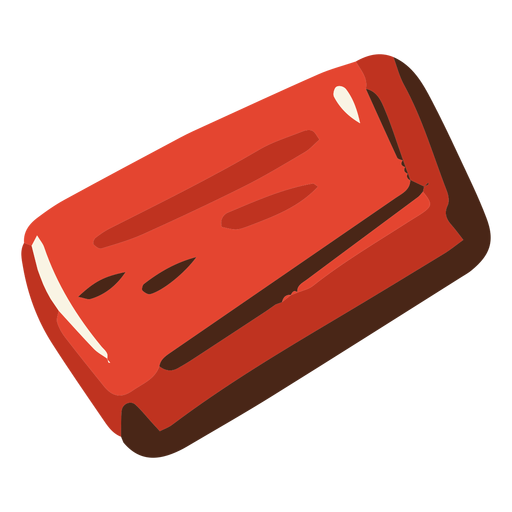 Ilustración de prisma rectangular rojo Diseño PNG