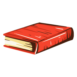 Ilustración de libro escolar rojo Diseño PNG
