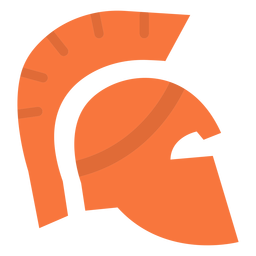 Icono plano de casco romano Diseño PNG