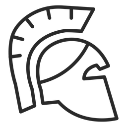 Ícone de golpe de capacete romano Desenho PNG
