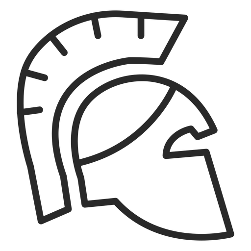 Roman helmet stroke icon
