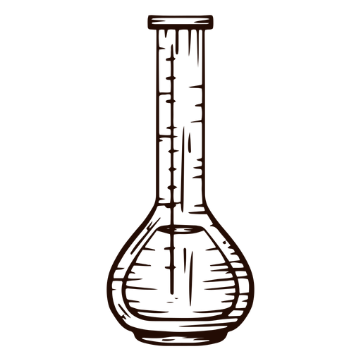 Round bottom flask experiment hand drawn PNG Design