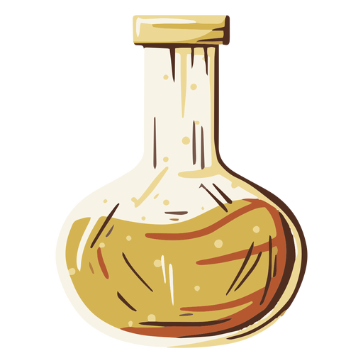 Round bottom flask experiment illustration PNG Design