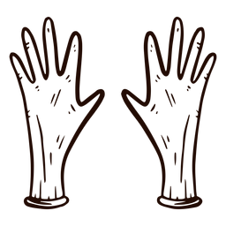Safety gloves hand drawn PNG Design