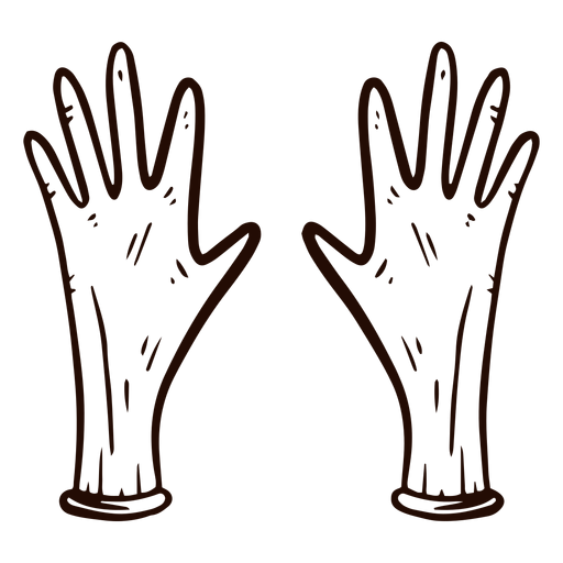 Handschuhe handgezeichnet PNG-Design