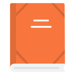 Icono plano de cuaderno escolar Diseño PNG