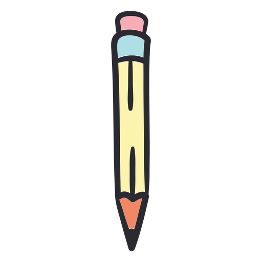 School pencil stroke color PNG Design