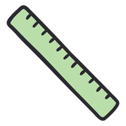 School ruler stroke color PNG Design