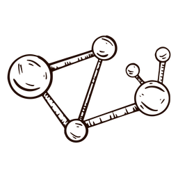 Science molecules hand drawn PNG Design