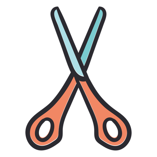Scissors stroke color PNG Design