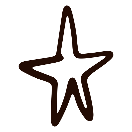 Einfache Sternhand gezeichnet PNG-Design