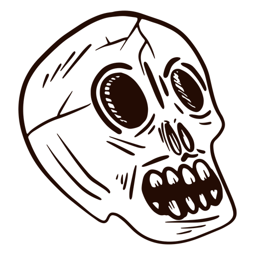 Skull hand drawn PNG Design