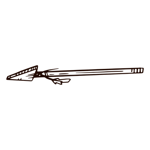 Spear hand drawn PNG Design