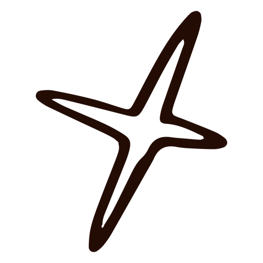 Estrella simple dibujada a mano Diseño PNG
