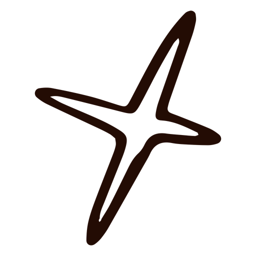 Star einfache Hand gezeichnet PNG-Design